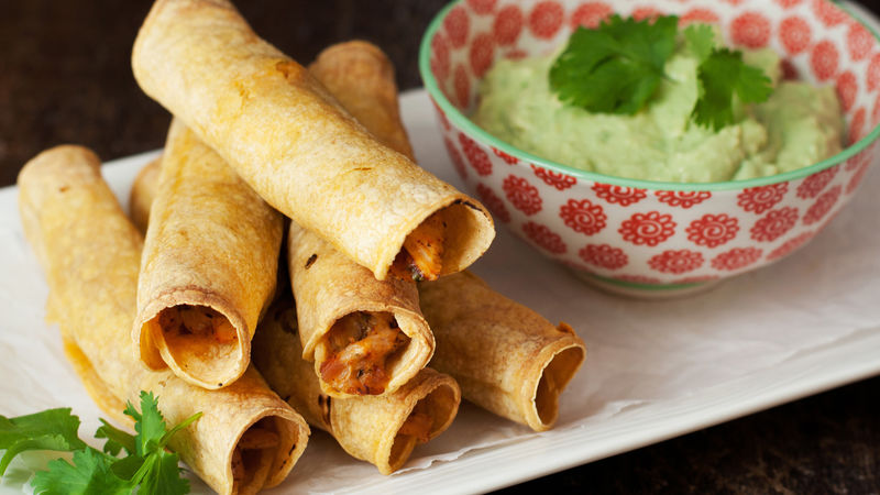 Baked Chicken Taquitos with Green Chiles
