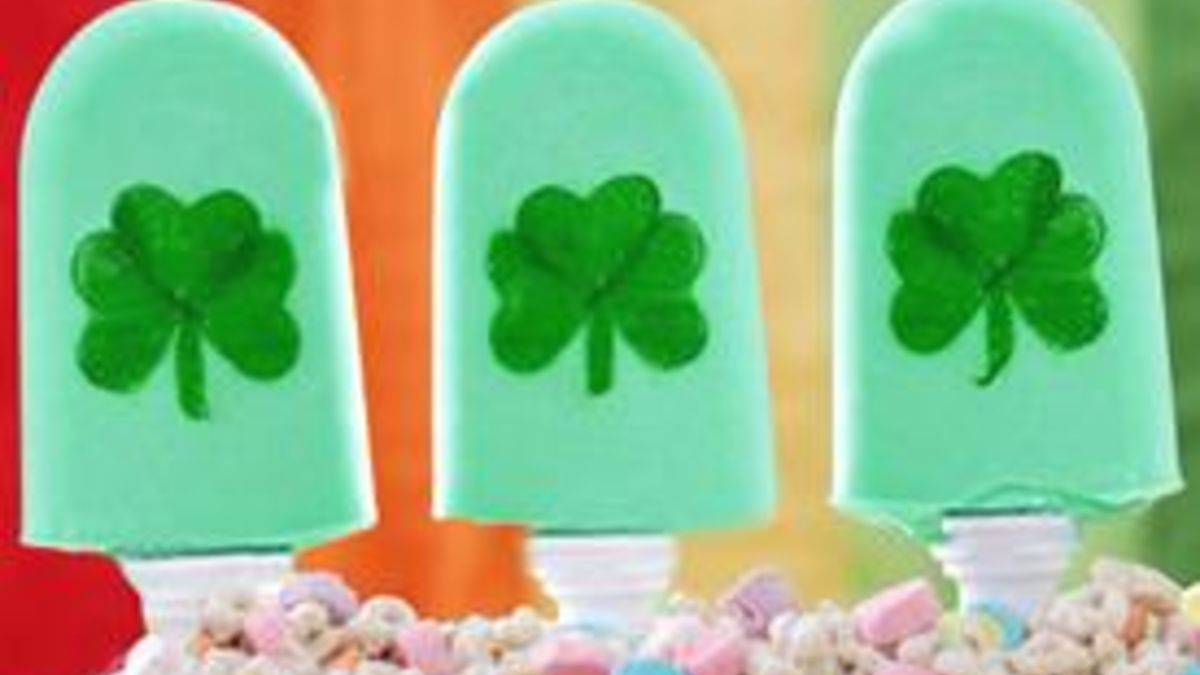 Shamrock Freezer Pops