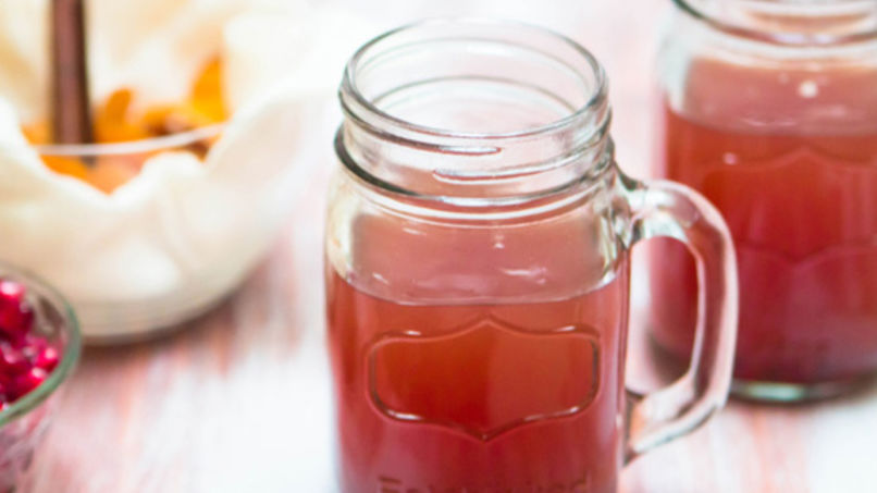 Apple Cider and Pomegranate Punch