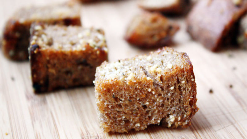 Garlic-Herb Parmesan Croutons Recipe - Tablespoon.com