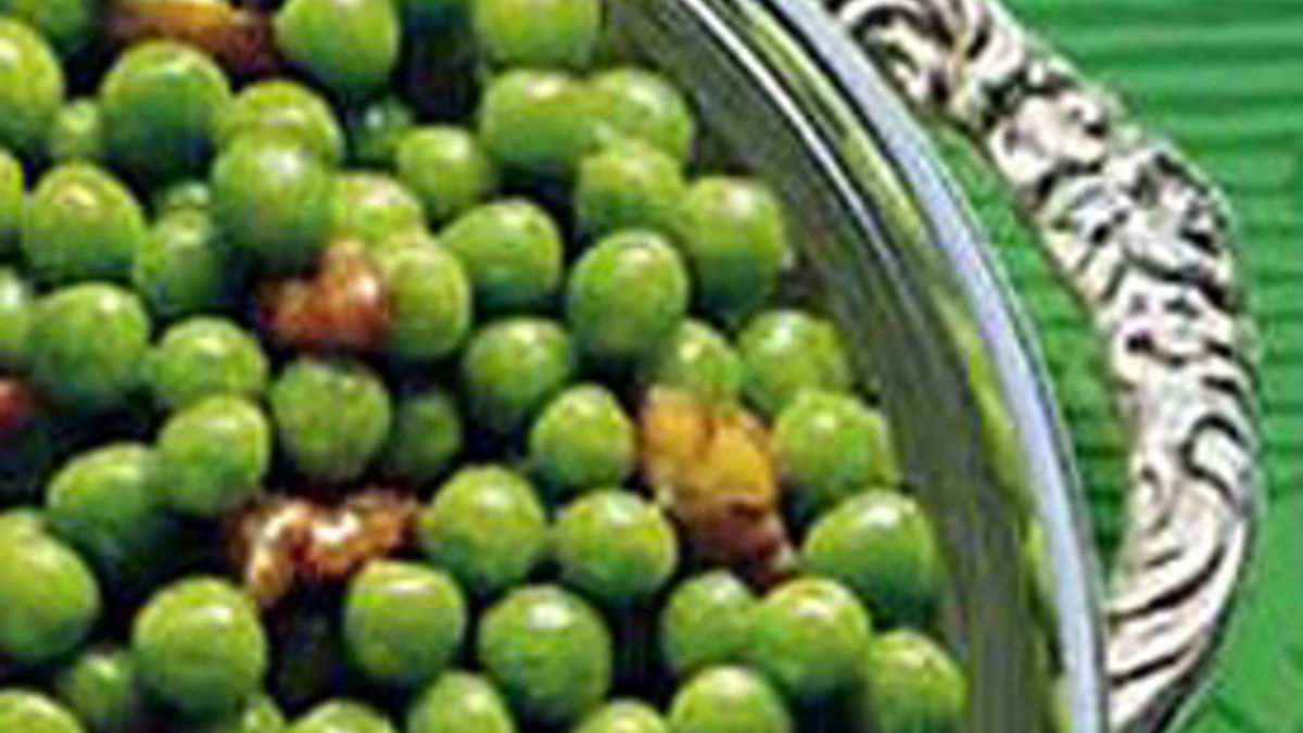 Baby Sweet Peas with Honey Pecan Butter