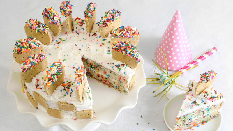 Dunkaroos Celebration Cake prepared recipe 