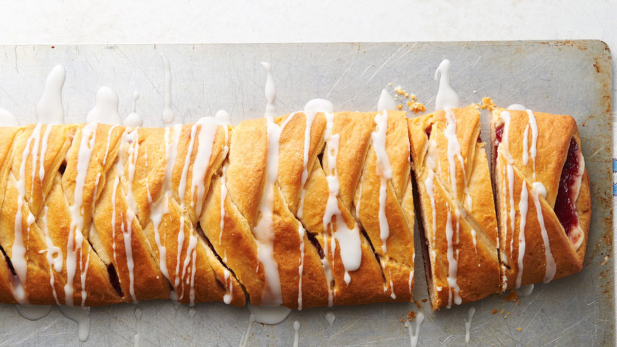 Cherry Cream Crescent Coffee Braid