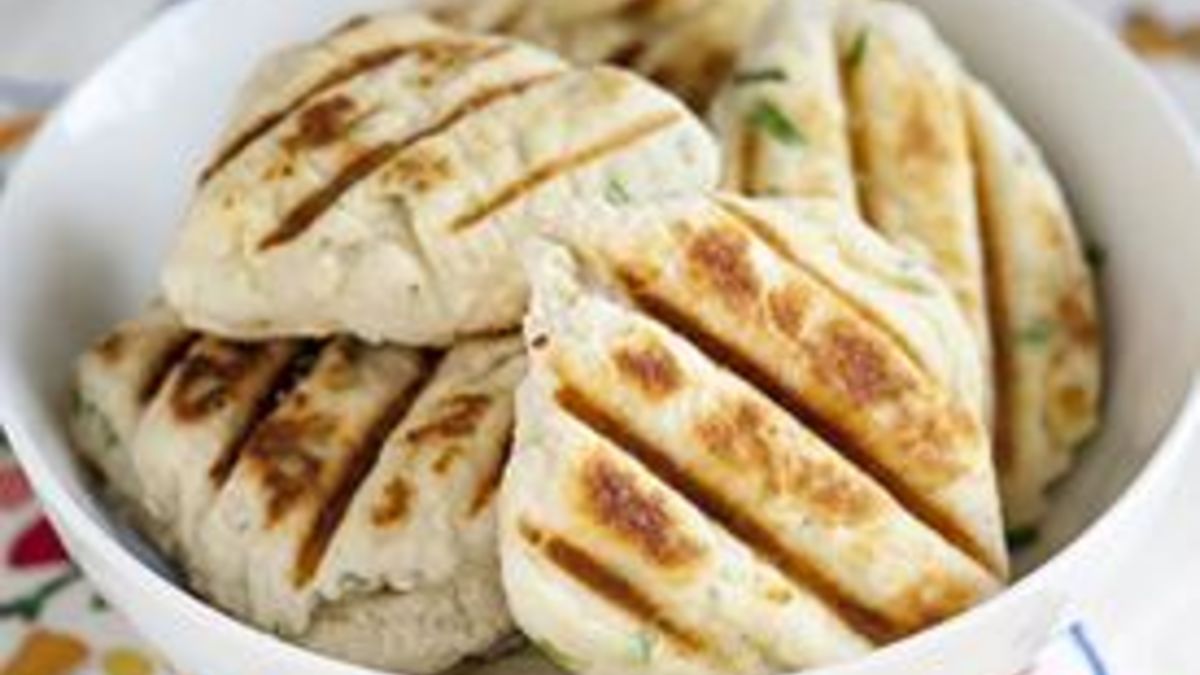 Grilled Chive and Green Onion Biscuits