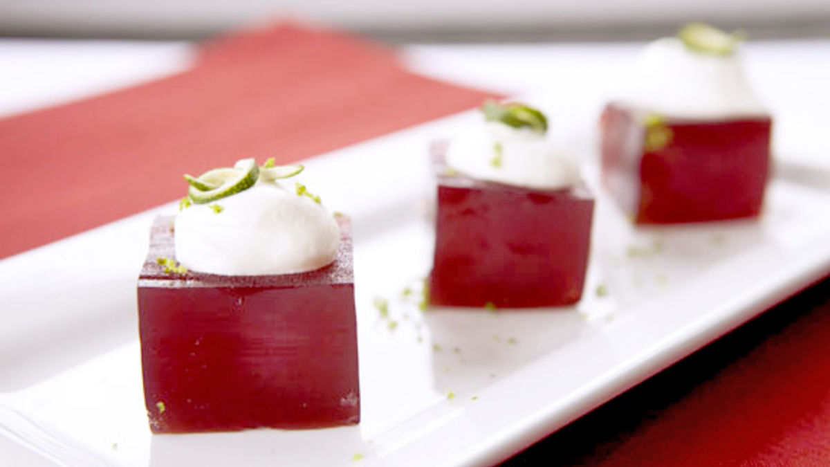 Pomegranate Margarita Jello Shots