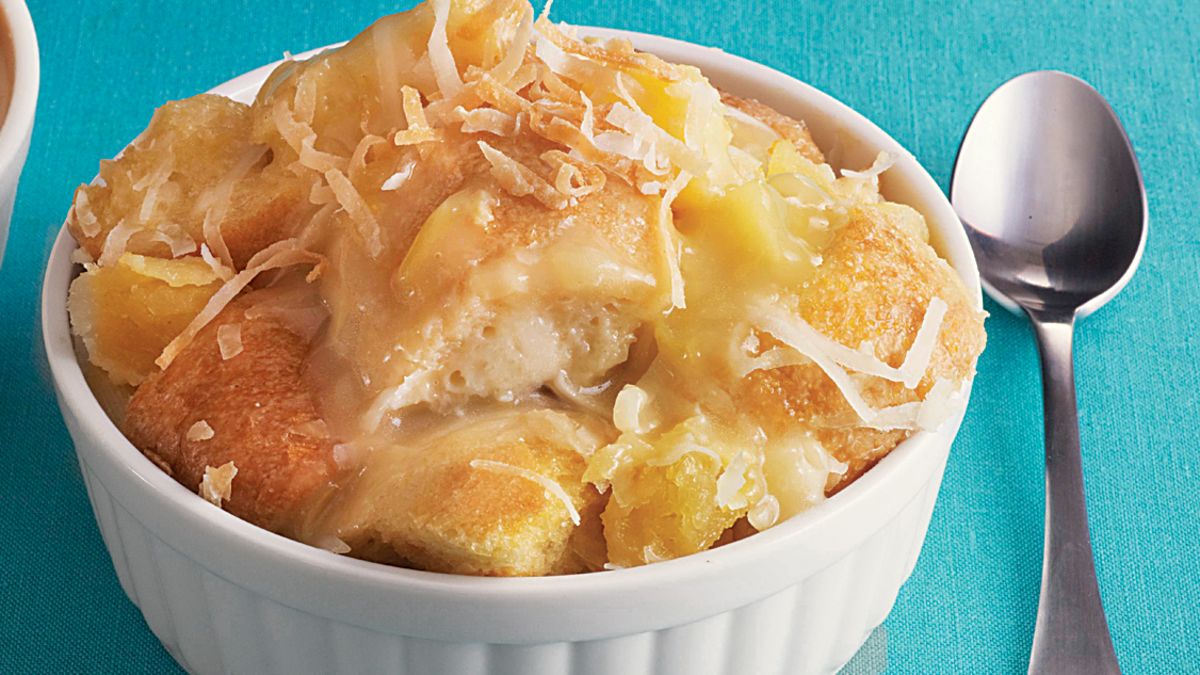 Pineapple-Coconut Bread Pudding