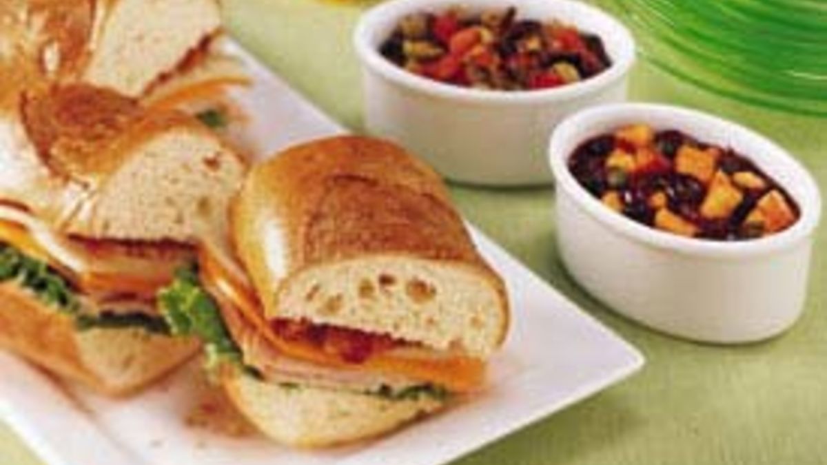 Turkey Subs with Cherry Salsa