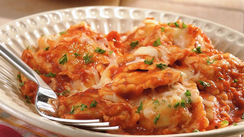 Slow-Cooker Cheesy Ravioli Casserole