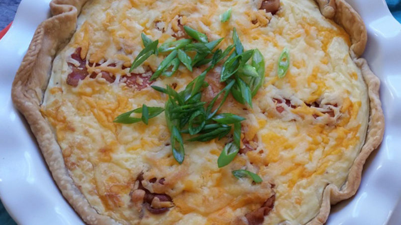 Cheese Pie with Potatoes and Bacon