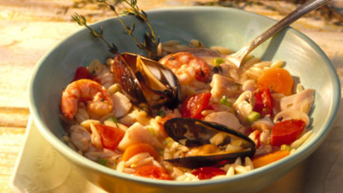Seafood Stew with Orzo