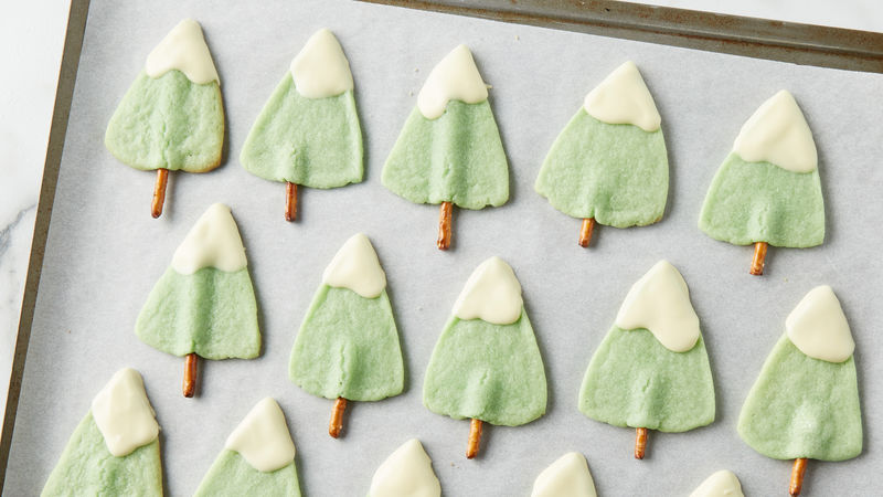 Snow Capped Christmas Tree Cookies