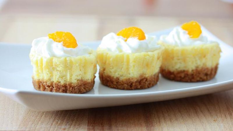 Mini Mandarin Orange Cheesecakes Recipe - Tablespoon.com