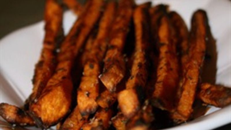 Parmesan Rosemary Sweet Potato Fries Recipe - Tablespoon.com