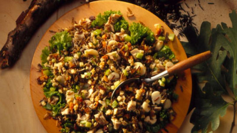 Wild Rice-Chicken Salad with Raspberry Vinaigrette Recipe - BettyCrocker.com