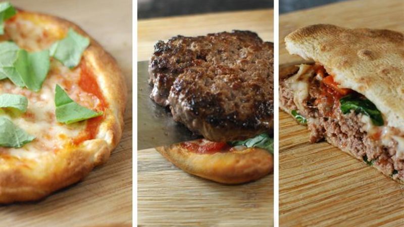Neapolitan Pizza Burger Recipe - Tablespoon.com