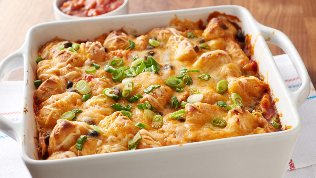 Chicken Enchilada Bubble-Up Bake