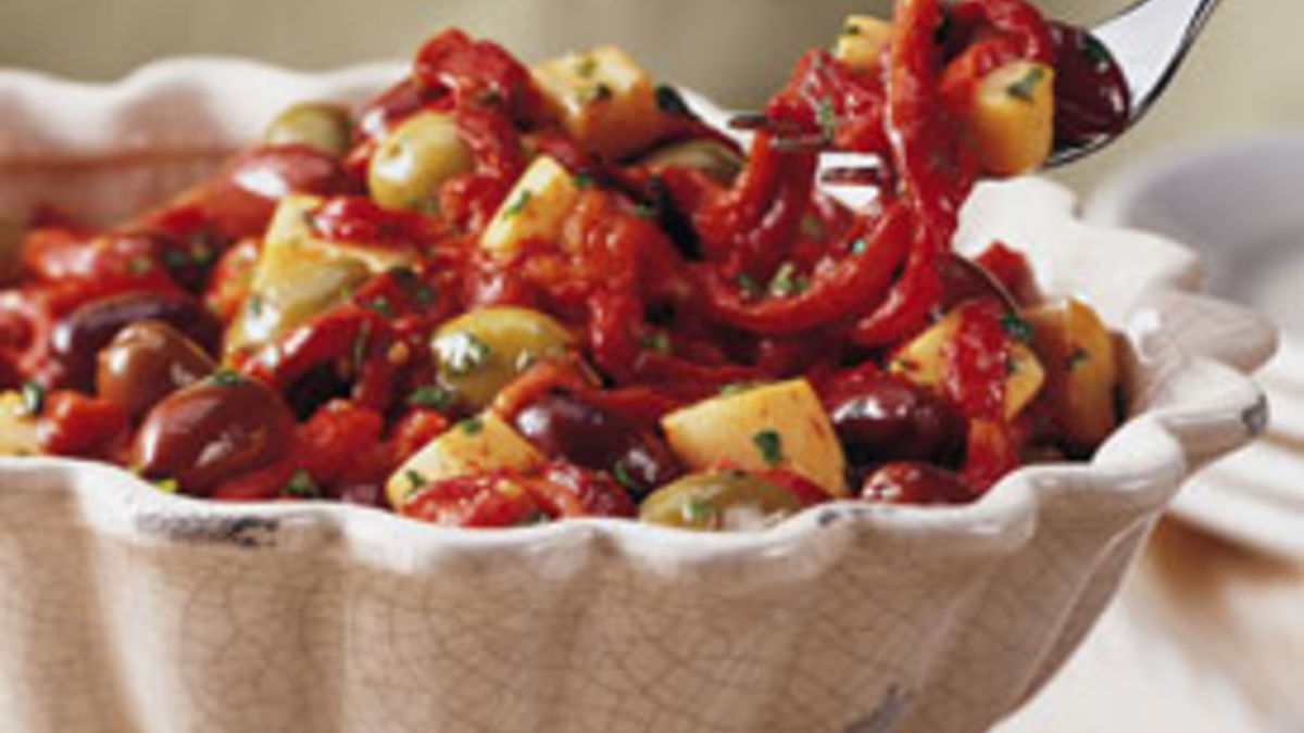 Citrus Herb Peppers, Olives and Cheese