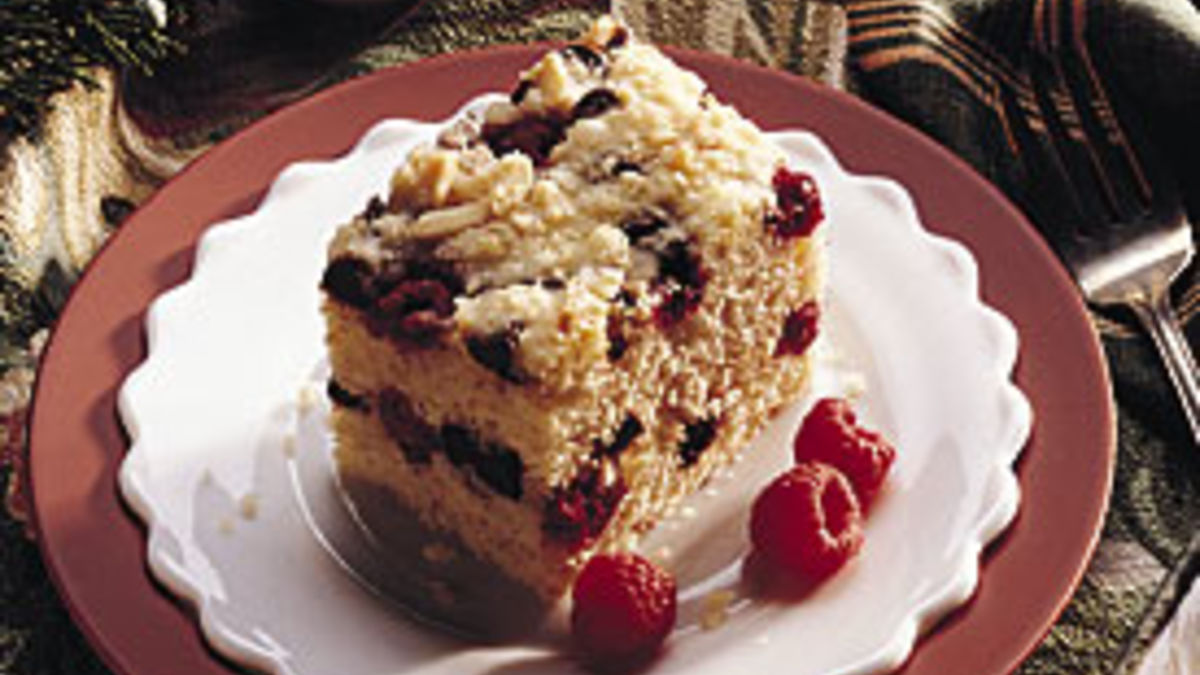 Raspberry-Marzipan Coffee Cake