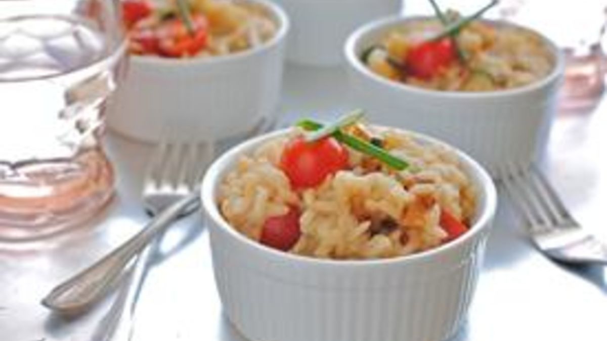 Lemony Garden Vegetable Risotto