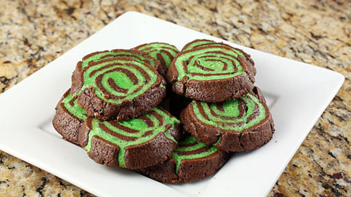 Chocolate Mint Swirl Cookies
