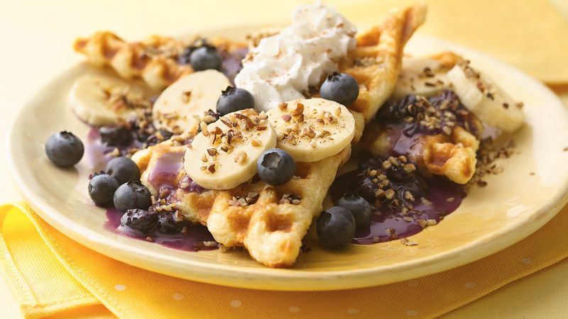 Quick and Fruity Crescent Waffles