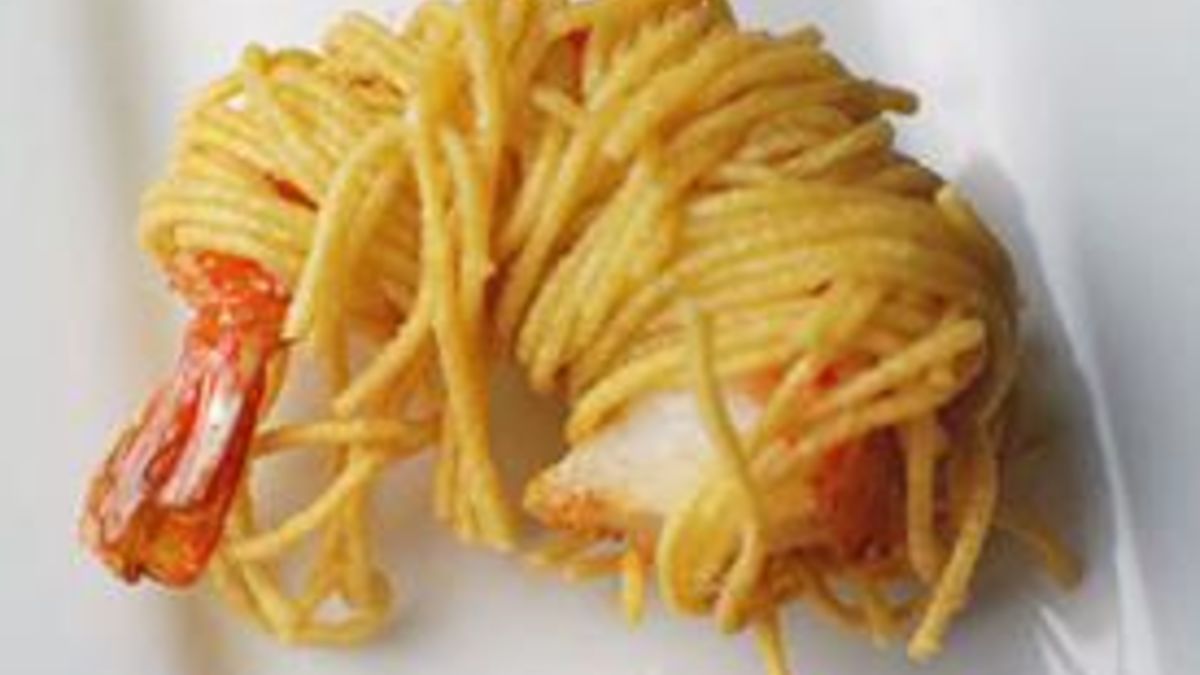 Shrimp Caught in Spaghetti Nets