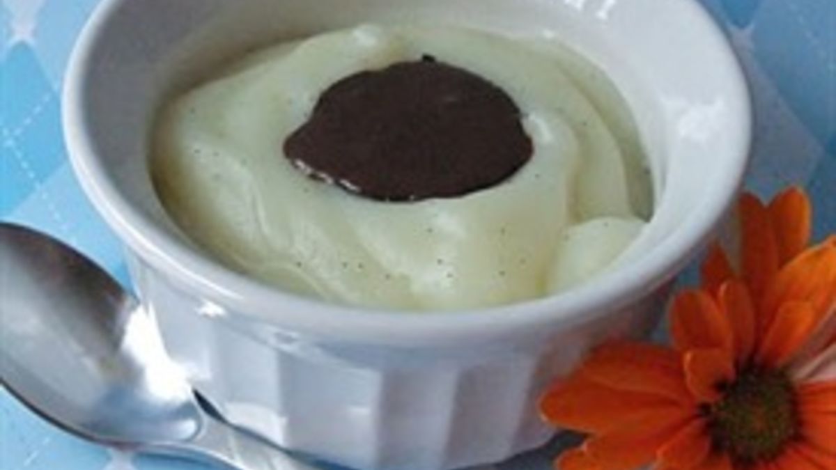 Vanilla Bean Pudding with a Heart of Darkness