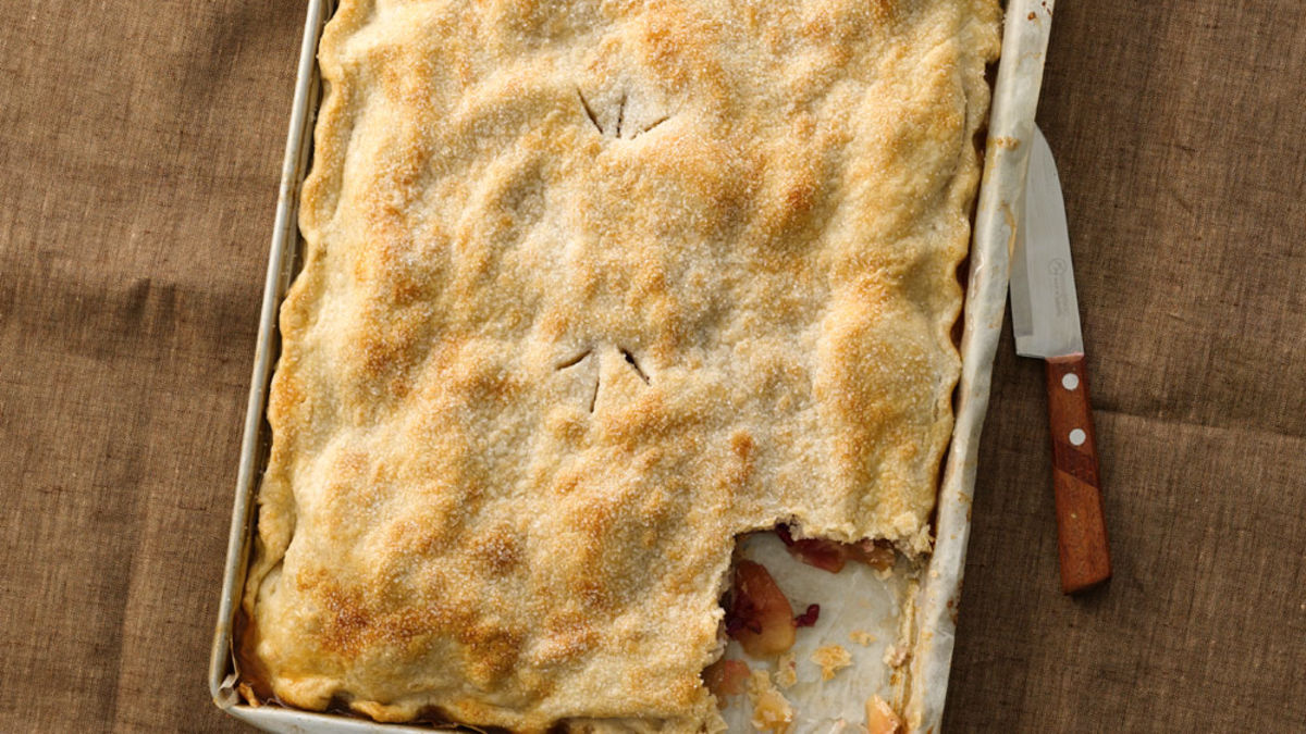 Apple-Pomegranate Slab Pie