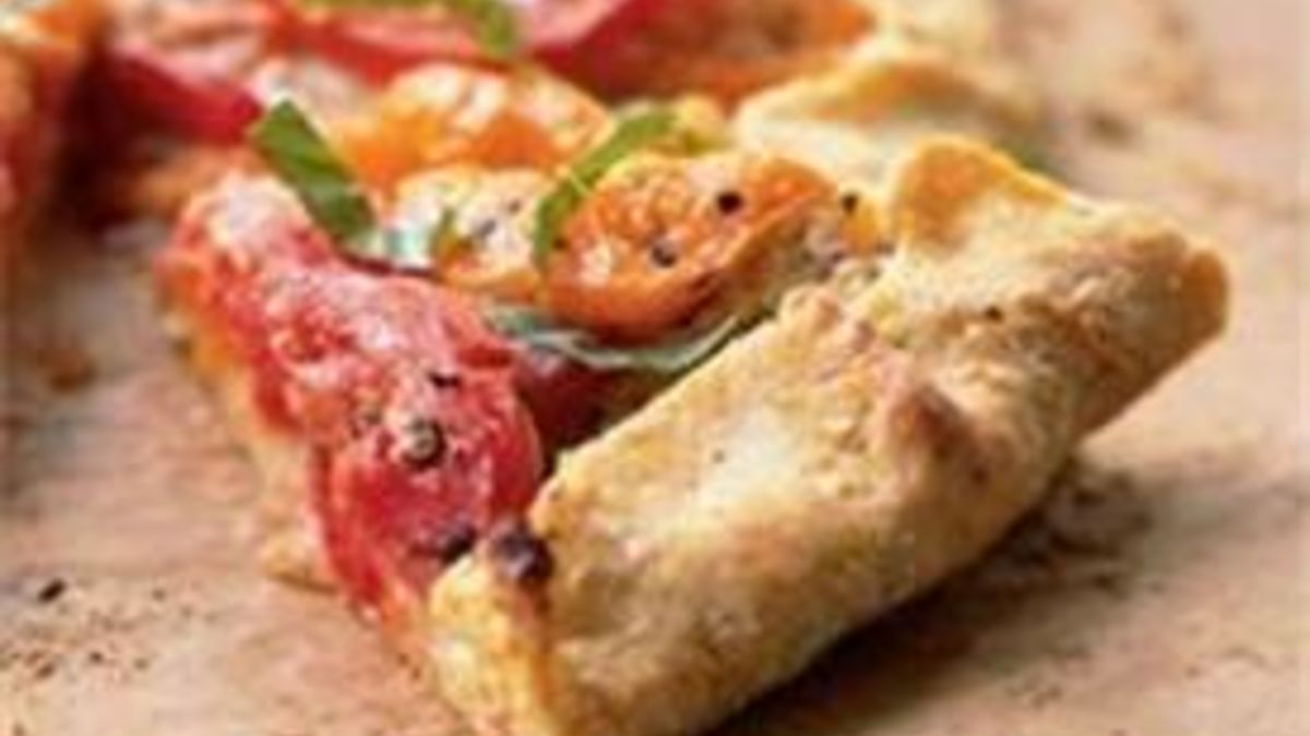 Rustic Heirloom Tomato and Basil Tart