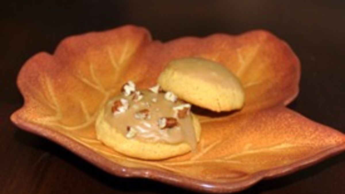 Pumpkin Cookies with Boiled Brown Sugar Frosting