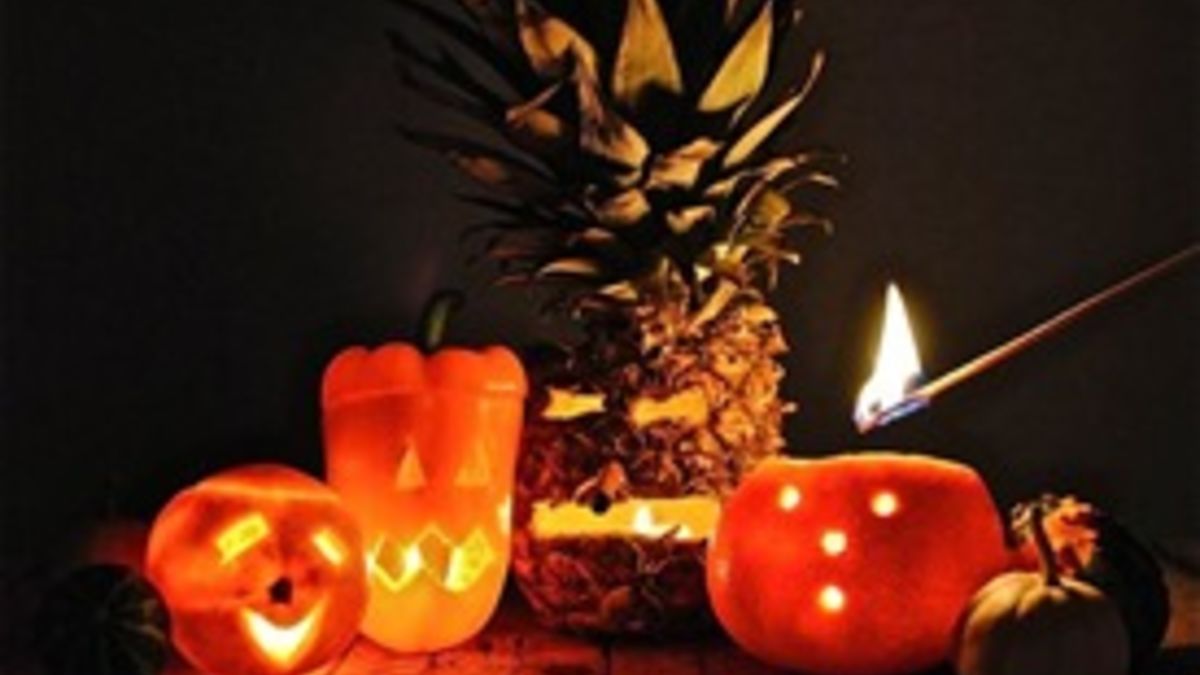 Fruit Jack-O'-Lanterns