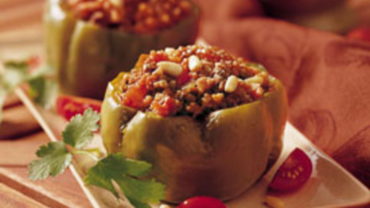 Slow-Cooker Couscous-Stuffed Peppers (Cooking for 2)
