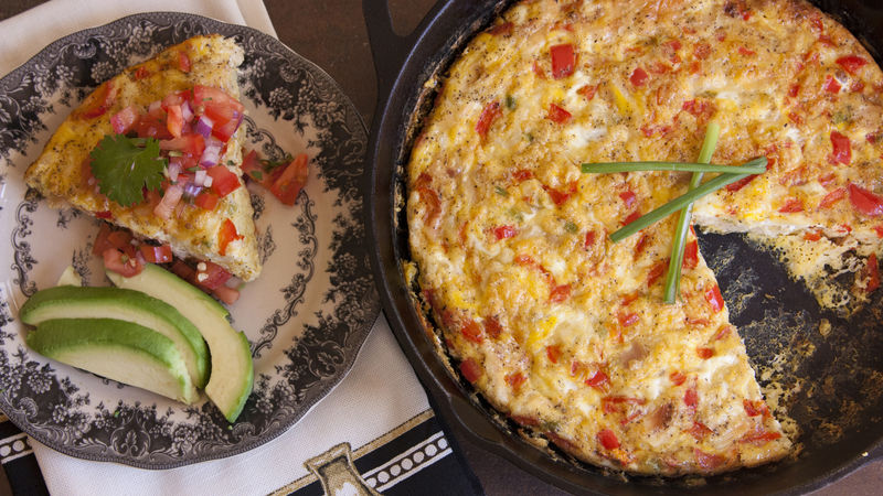 Chicken Frittata with Tomato Salsa